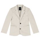 Boys Beige Blazer, 1, hi-res
