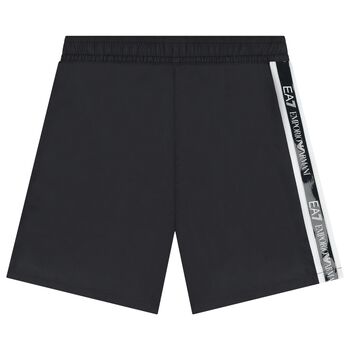 Boys Black Logo Swim Shorts