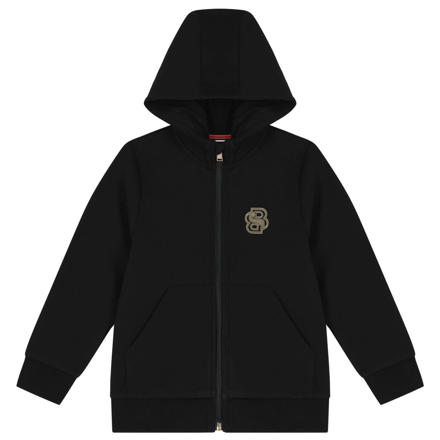Boys Black Dragon Logo Hooded Top, 1, hi-res image number null