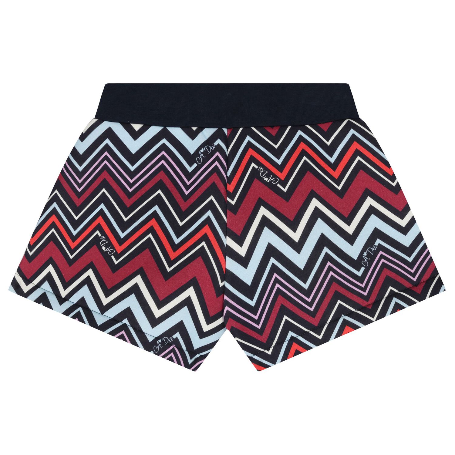 Girls Multi-Coloured Zig Zag Shorts Set, 1, hi-res
