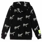 Boys Black Logo Zip Up Top, 1, hi-res