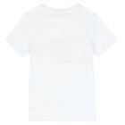 Boys White Logo T-Shirt, 1, hi-res