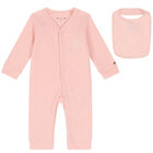 Baby Girls Pink Logo Babygrow Gift Set, 2, hi-res