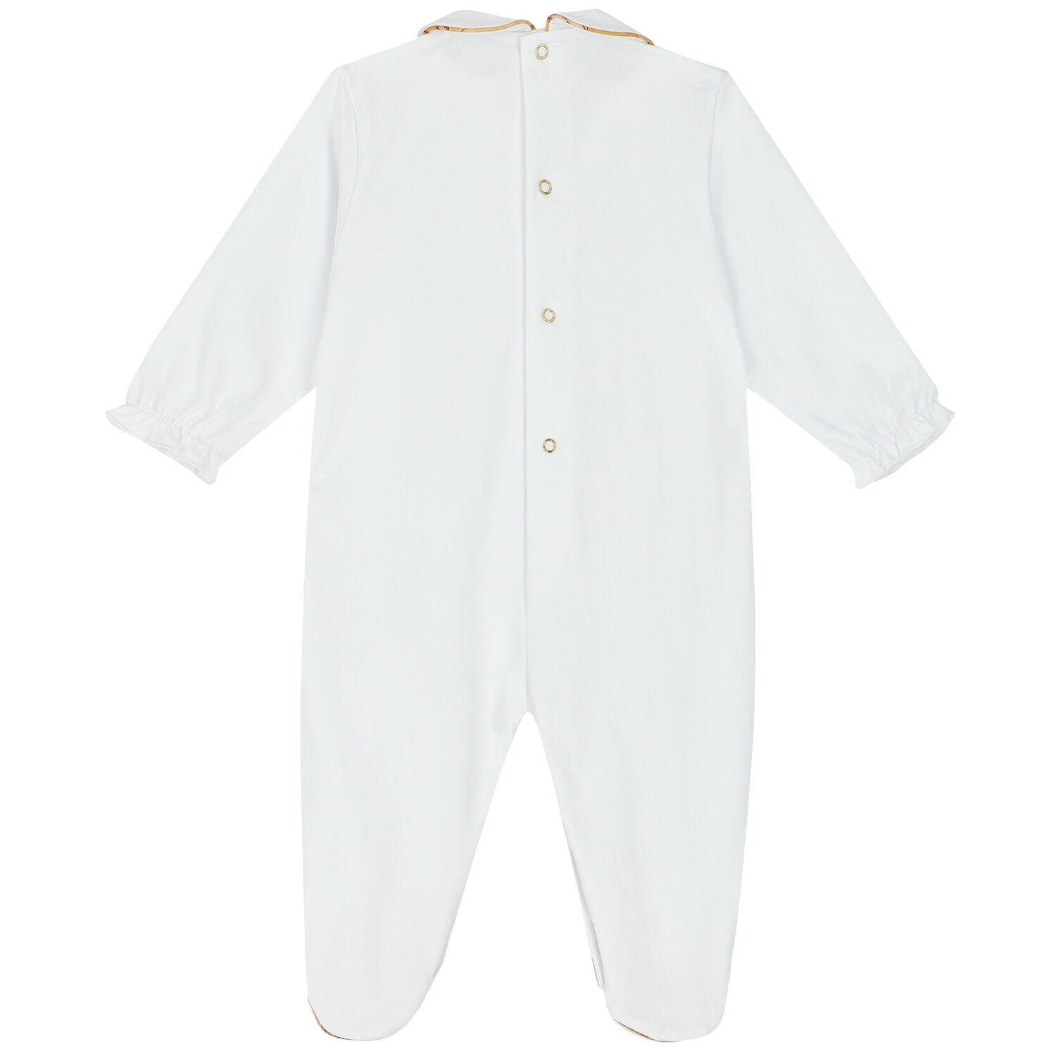 Baby Girls White Logo Babygrow, 1, hi-res