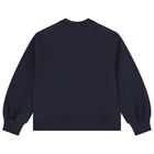 Girls Navy Blue Logo Sweatshirt, 2, hi-res