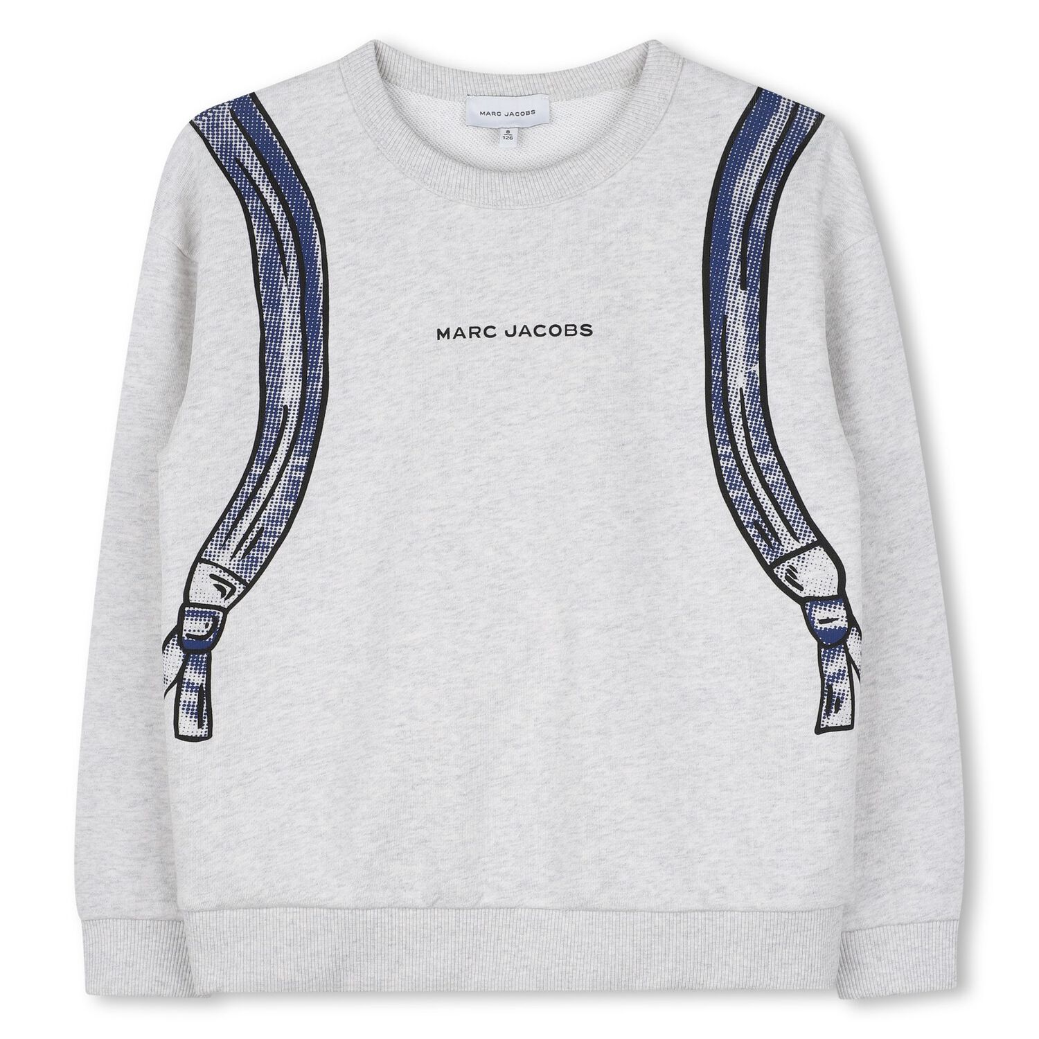 Boys Grey Logo Backpack Sweatshirt, 1, hi-res