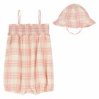 Baby Girls Pink & Ivory Romper Set, 1, hi-res