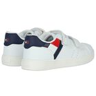 Boys White Logo Trainers, 1, hi-res