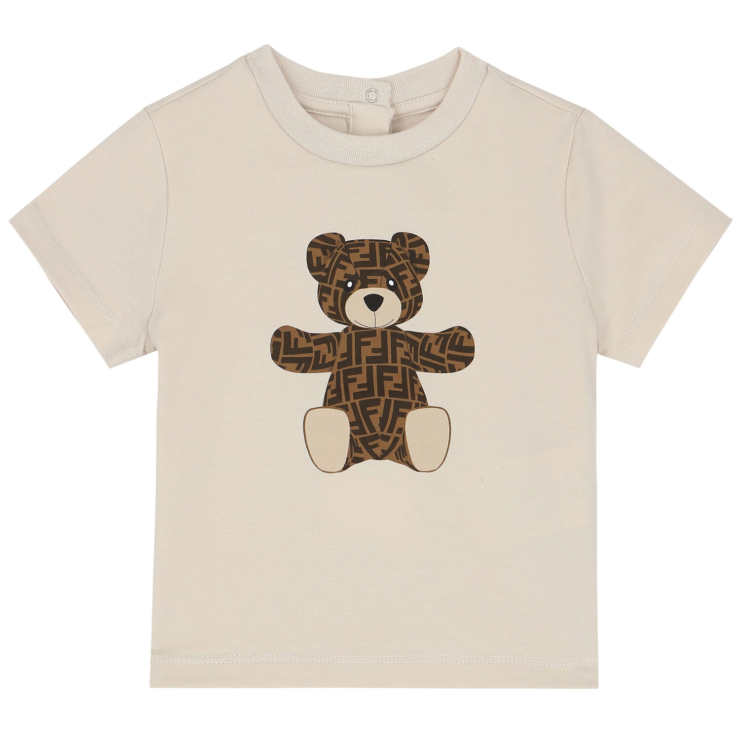 Beige Teddy Logo T-Shirt, 1, hi-res