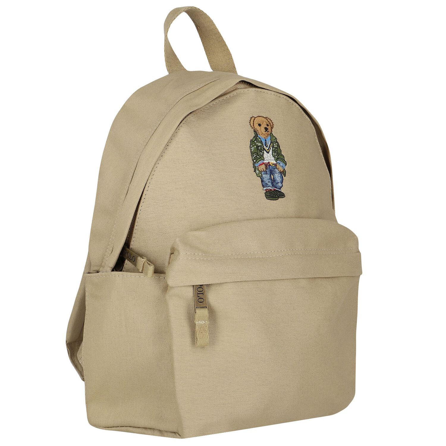 Boys Beige Polo Bear Backpack, 2, hi-res