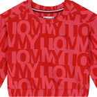 Girls Red & Pink Logo Sweatshirt, 1, hi-res