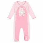 Baby Girls Pink Teddy Babygrow, 2, hi-res
