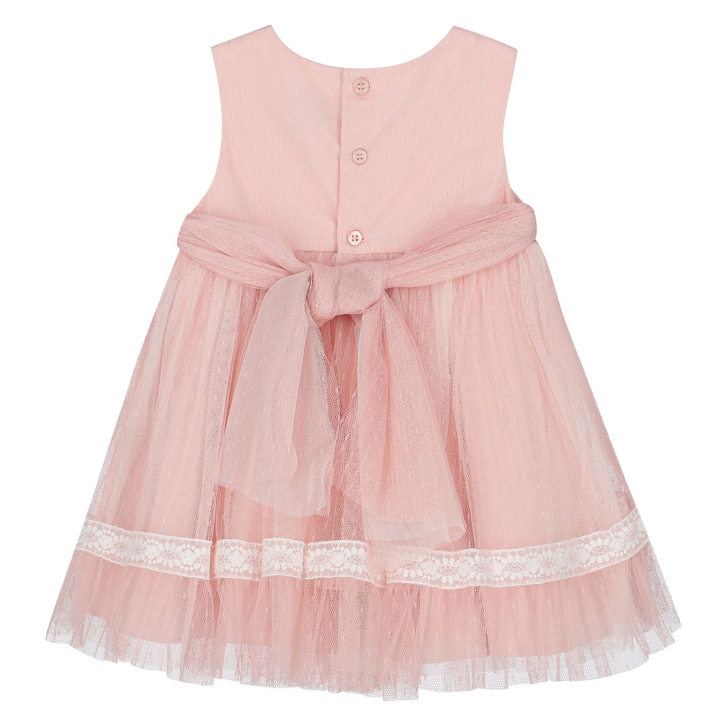Baby Girls Pink Tulle Dress Set, 1, hi-res