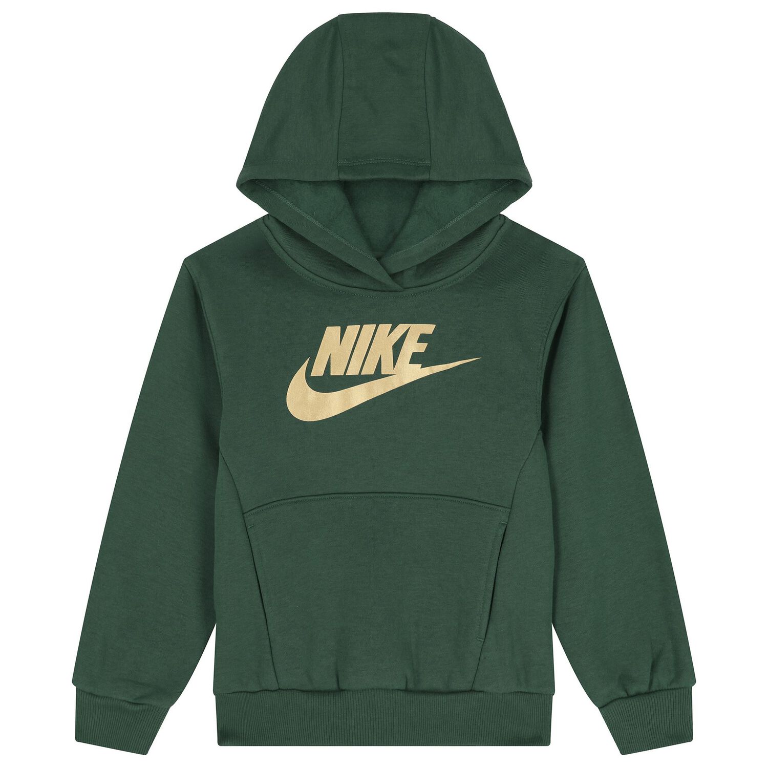Boys Green Logo Hooded Top, 1, hi-res