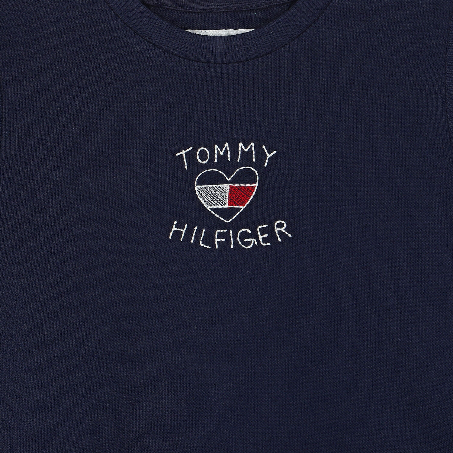 Girls Navy Logo Dress, 1, hi-res