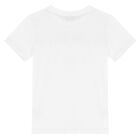 Boys White Logo T-Shirt, 1, hi-res