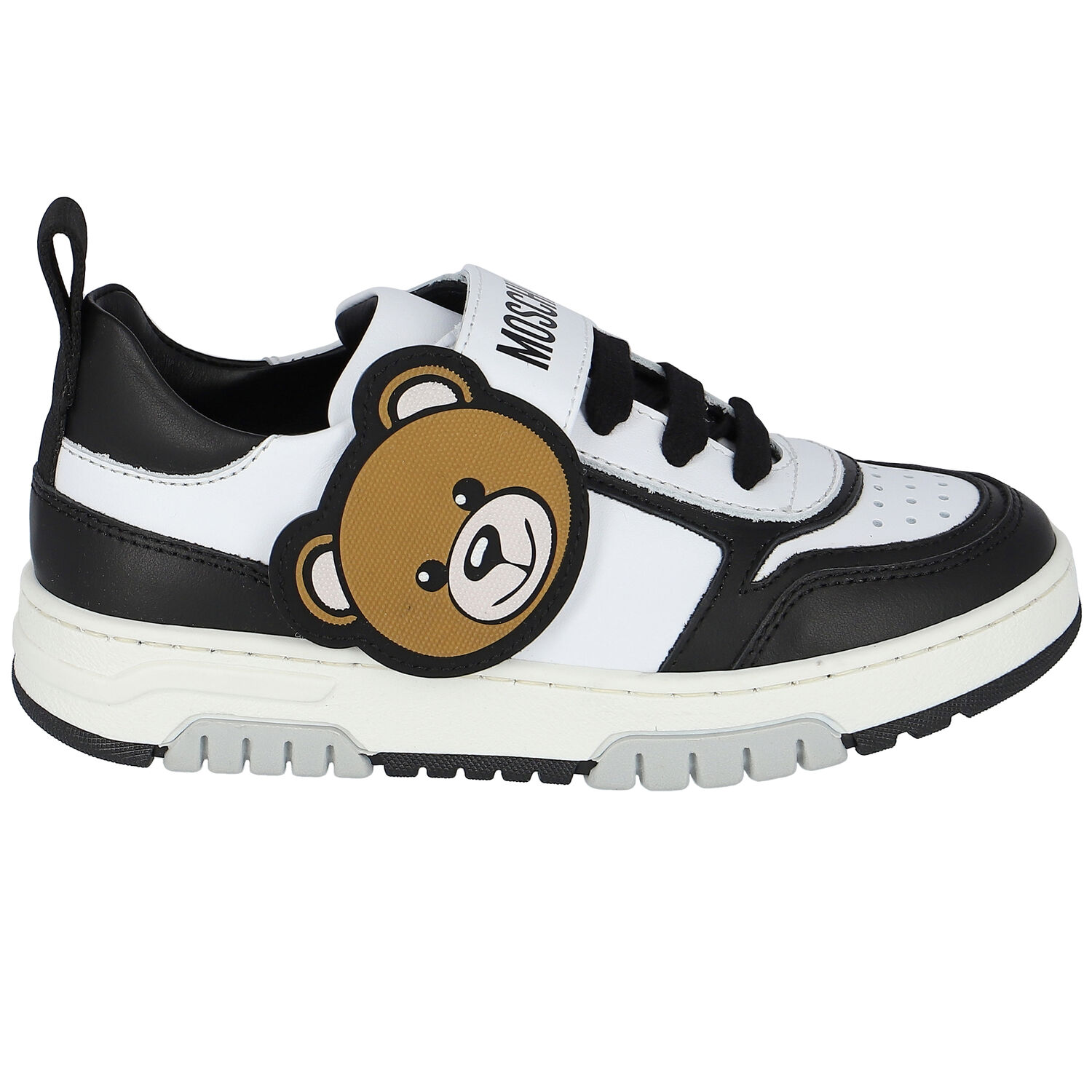 Black & White Teddy Bear Trainers, 1, hi-res image number null