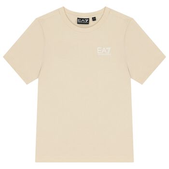 Boys Beige Logo T-Shirt