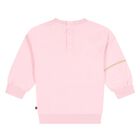 Younger Girls Pink & Gold Chain Logo Sweatshirt, 1, hi-res