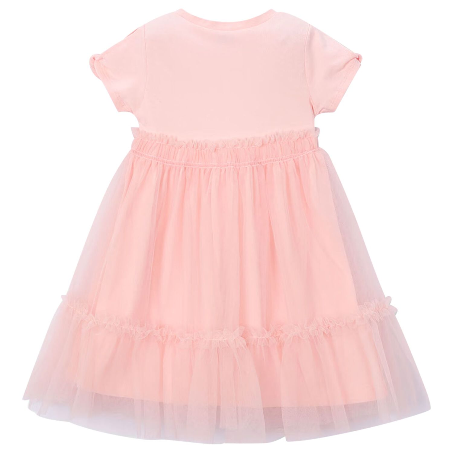 Girls Pink Tulle Dress, 1, hi-res