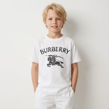 Boys White EKD Logo T-Shirt