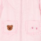 Younger Girls Pink Padded Puffer Jacket, 1, hi-res