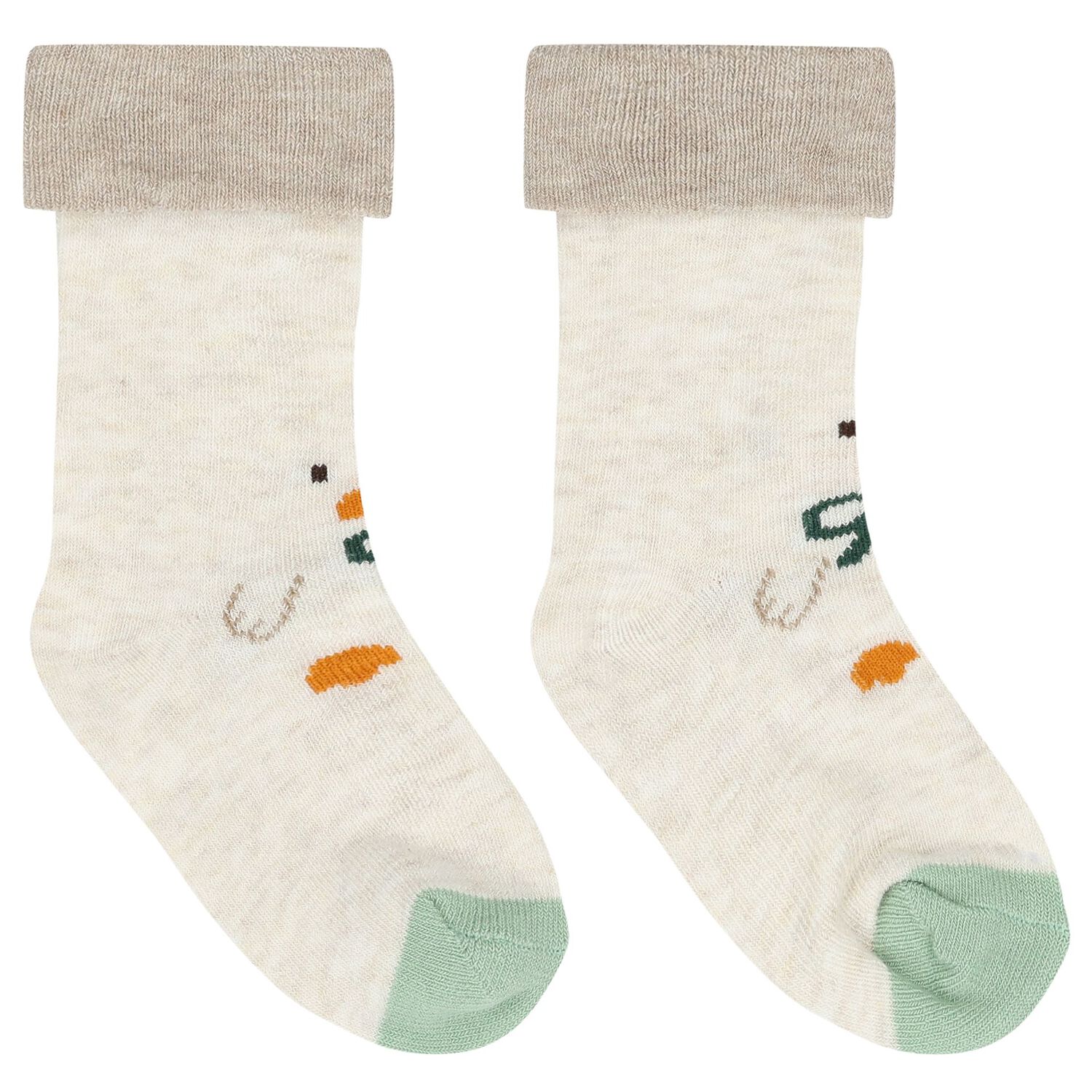 Baby Girls Green & Ivory Socks ( 4-Pack ), 1, hi-res