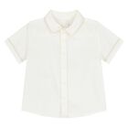 Younger Boys White & Beige Shorts Set, 2, hi-res