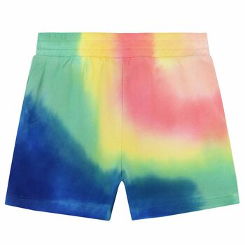 Girls Multi-Colored Logo Tie Dye Shorts
