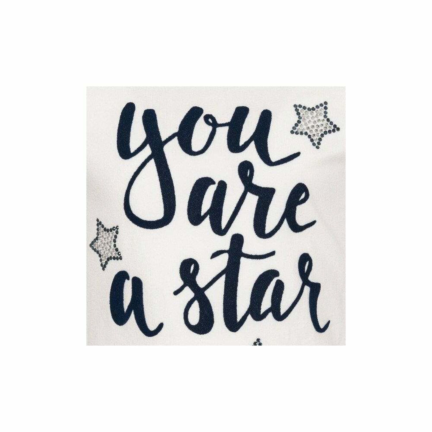 Girls Ivory Star Top, 1, hi-res