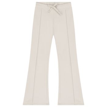 Girls Beige Flared Leggings