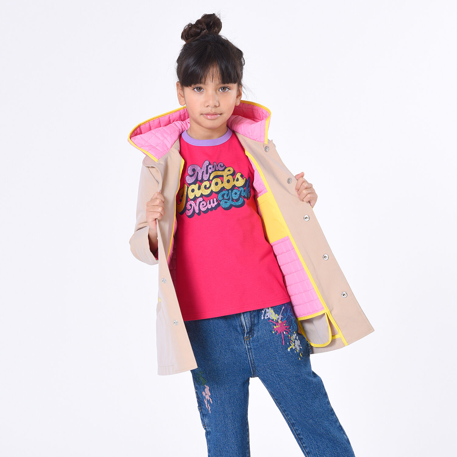 Girls Pink Logo T-Shirt, 2, hi-res