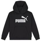 Girls Black Logo Hooded Top, 1, hi-res