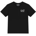 Boys Black Logo T-Shirt, 2, hi-res