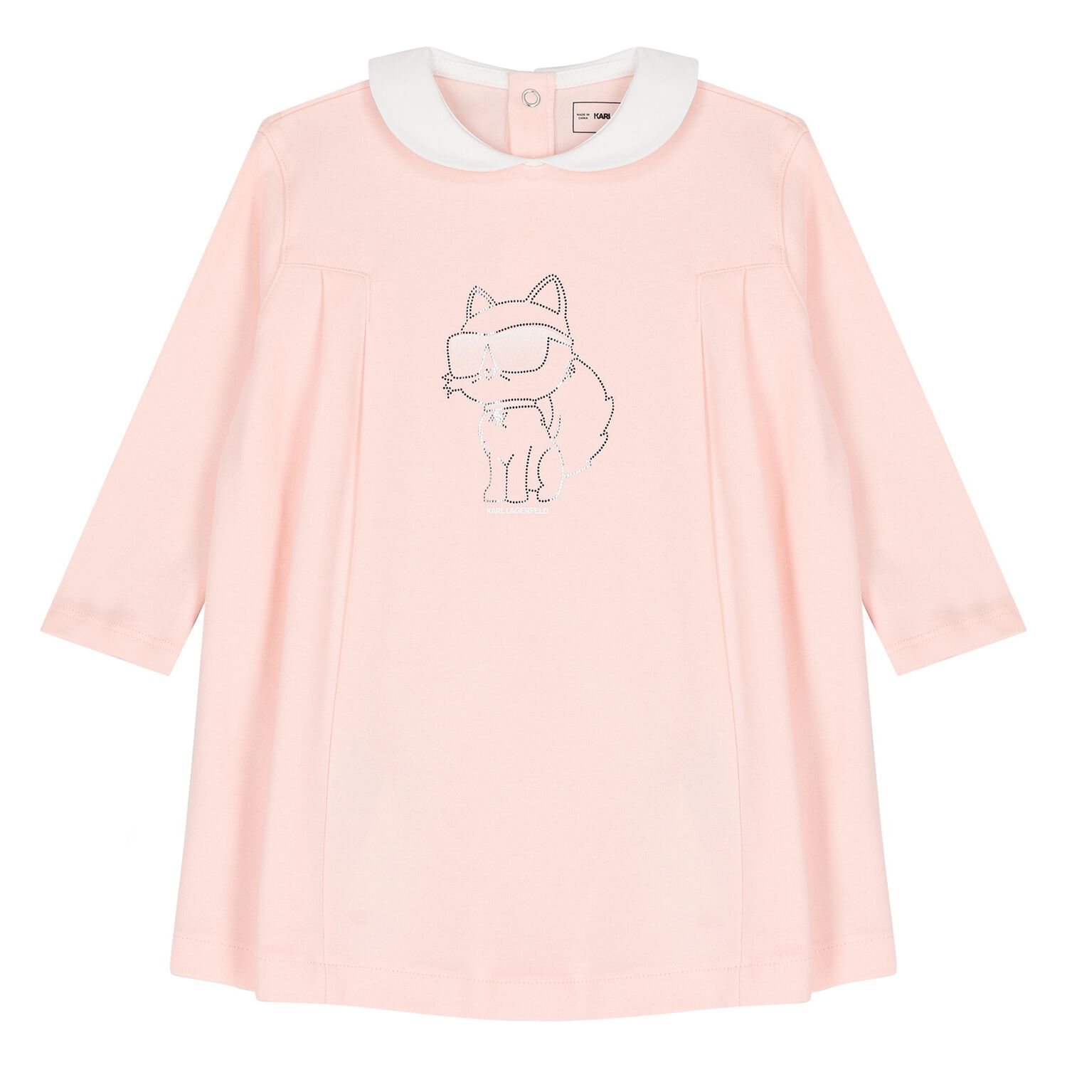 Younger Girls Pink Choupette Logo Dress, 1, hi-res