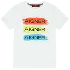 Boys White Logo T-Shirt, 1, hi-res