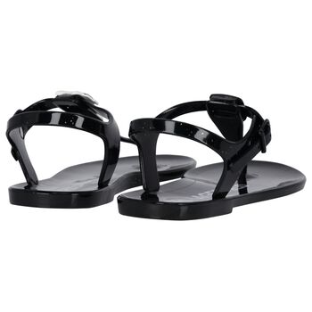 Girls Black Karl & Choupette Sandals