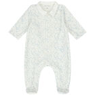 Baby Boys Ivory & Blue Tree & Sheep Babygrow, 1, hi-res
