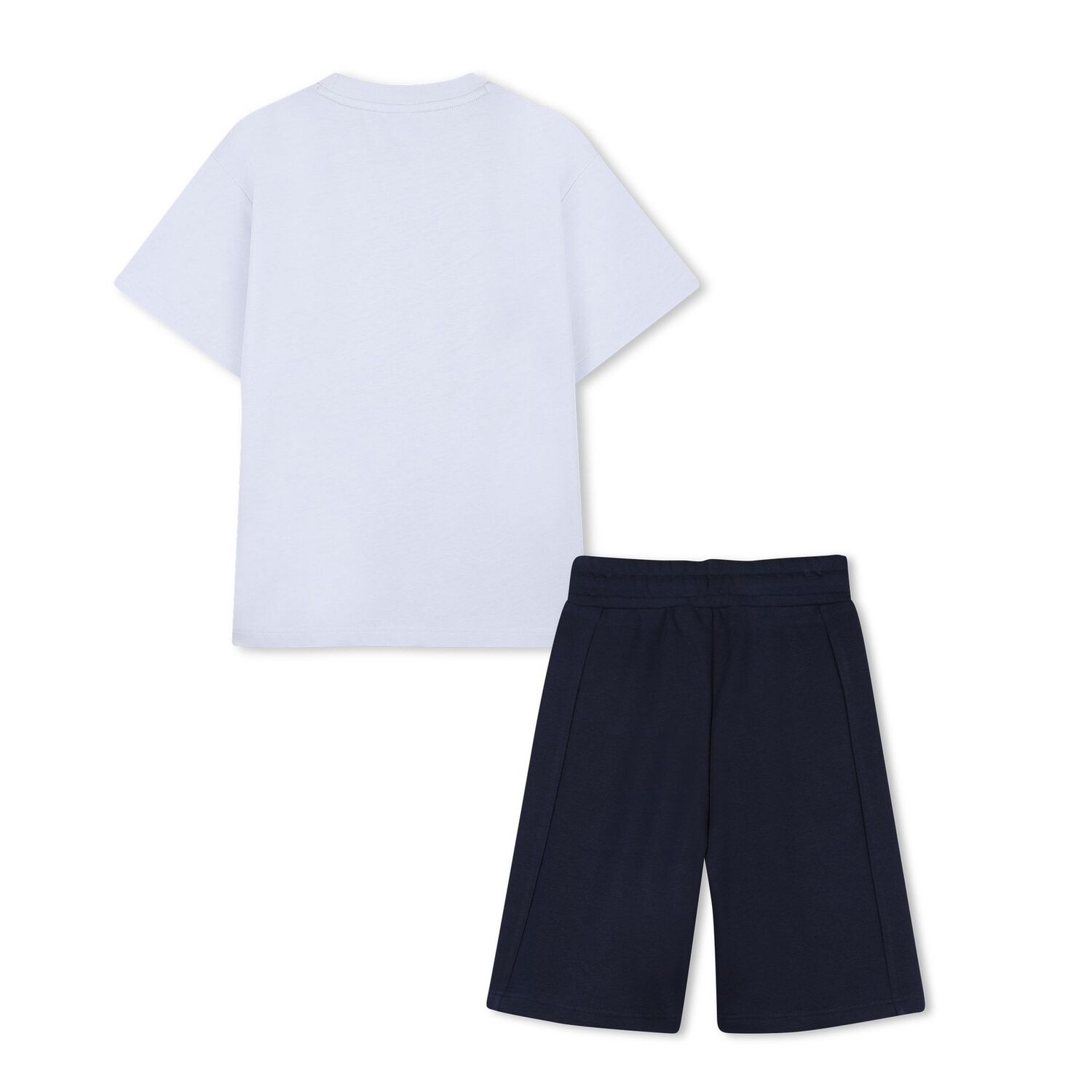 Boys Blue Logo Shorts Set, 1, hi-res