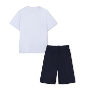 Boys Blue Logo Shorts Set