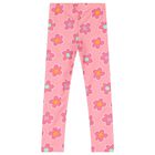 Girls Pink Floral & Fleece Leggings Set, 1, hi-res