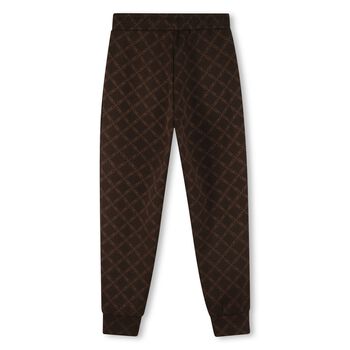 Girls Brown Logo Joggers