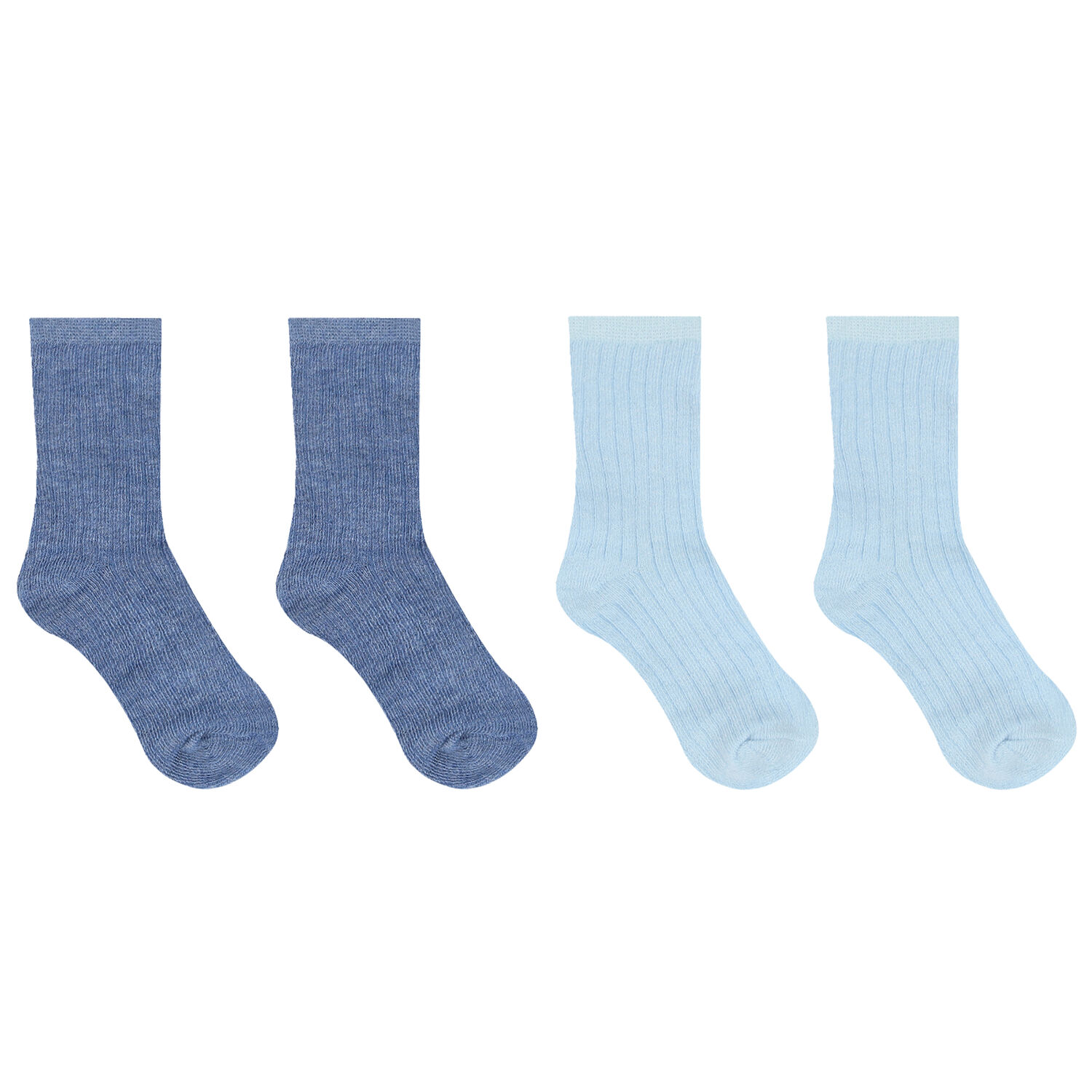 Baby Boys Blue & White Socks (6 Pack), 2, hi-res