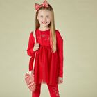 Girls Red Logo Leggings Set, 1, hi-res