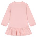 Younger Girls Pink Teddy Bear Logo Dress, 1, hi-res