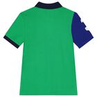 Boys Green Logo Polo Shirt, 1, hi-res