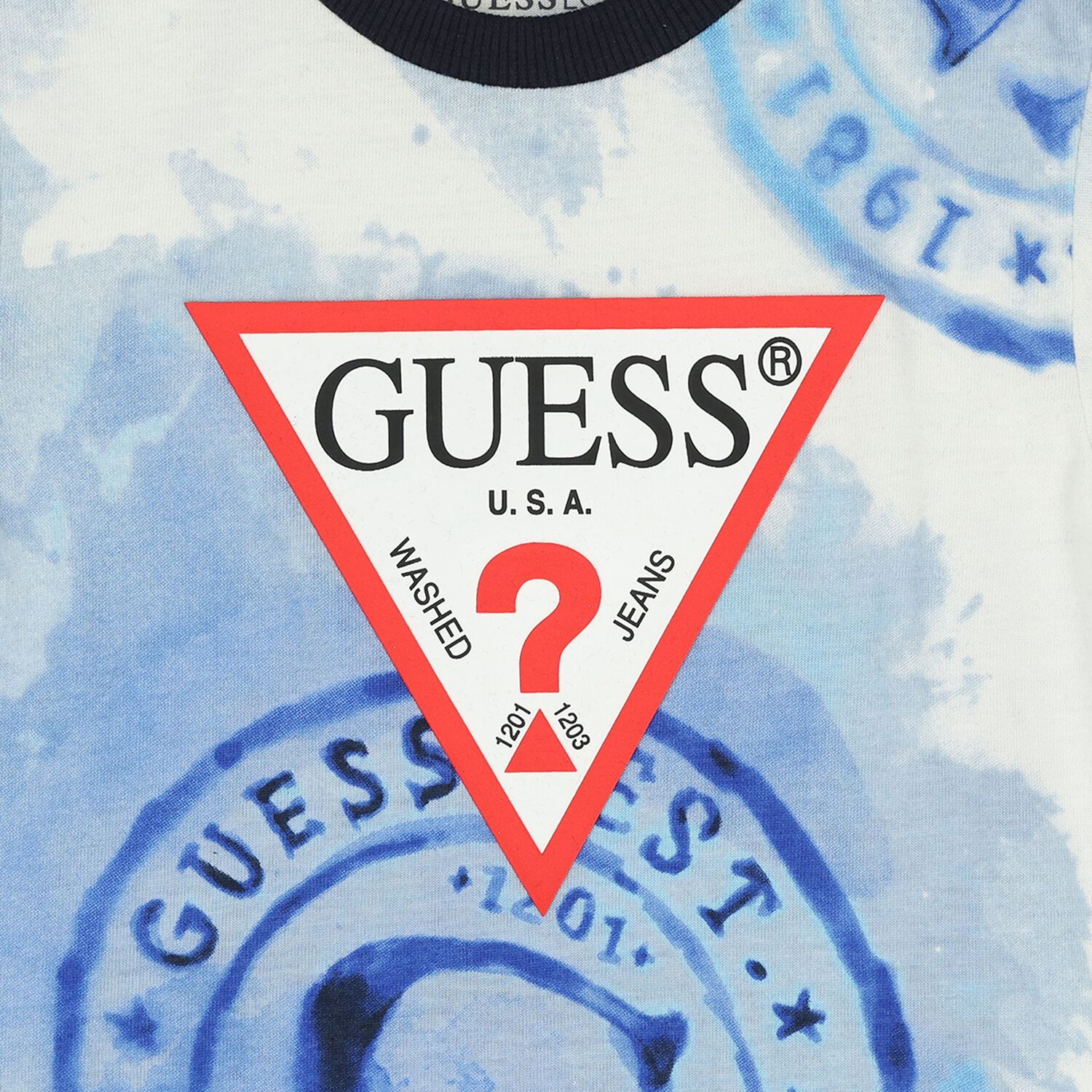 Baby Boys White, Blue & Navy Blue Logo Shorts Set, 1, hi-res