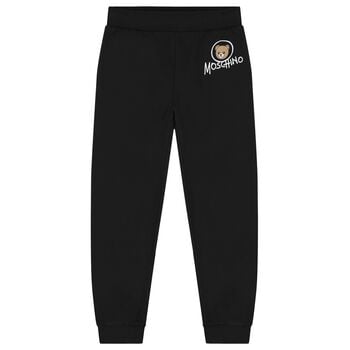 Black Teddy Bear Logo Joggers