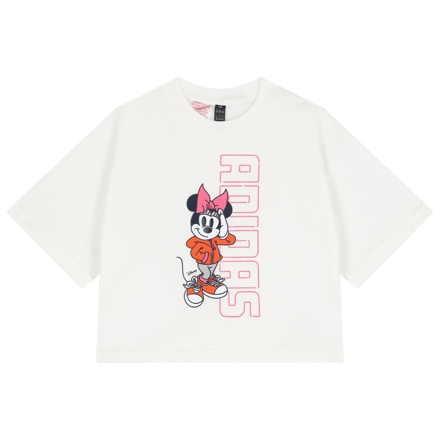 Girls White Disney Logo T-Shirt, 1, hi-res