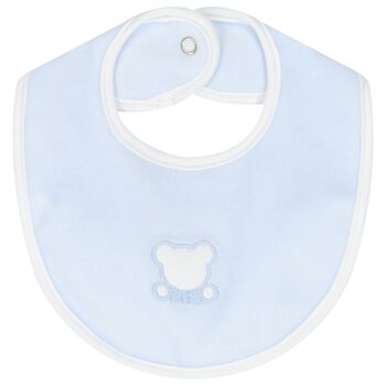Baby Boys Blue Teddy Bear Bib